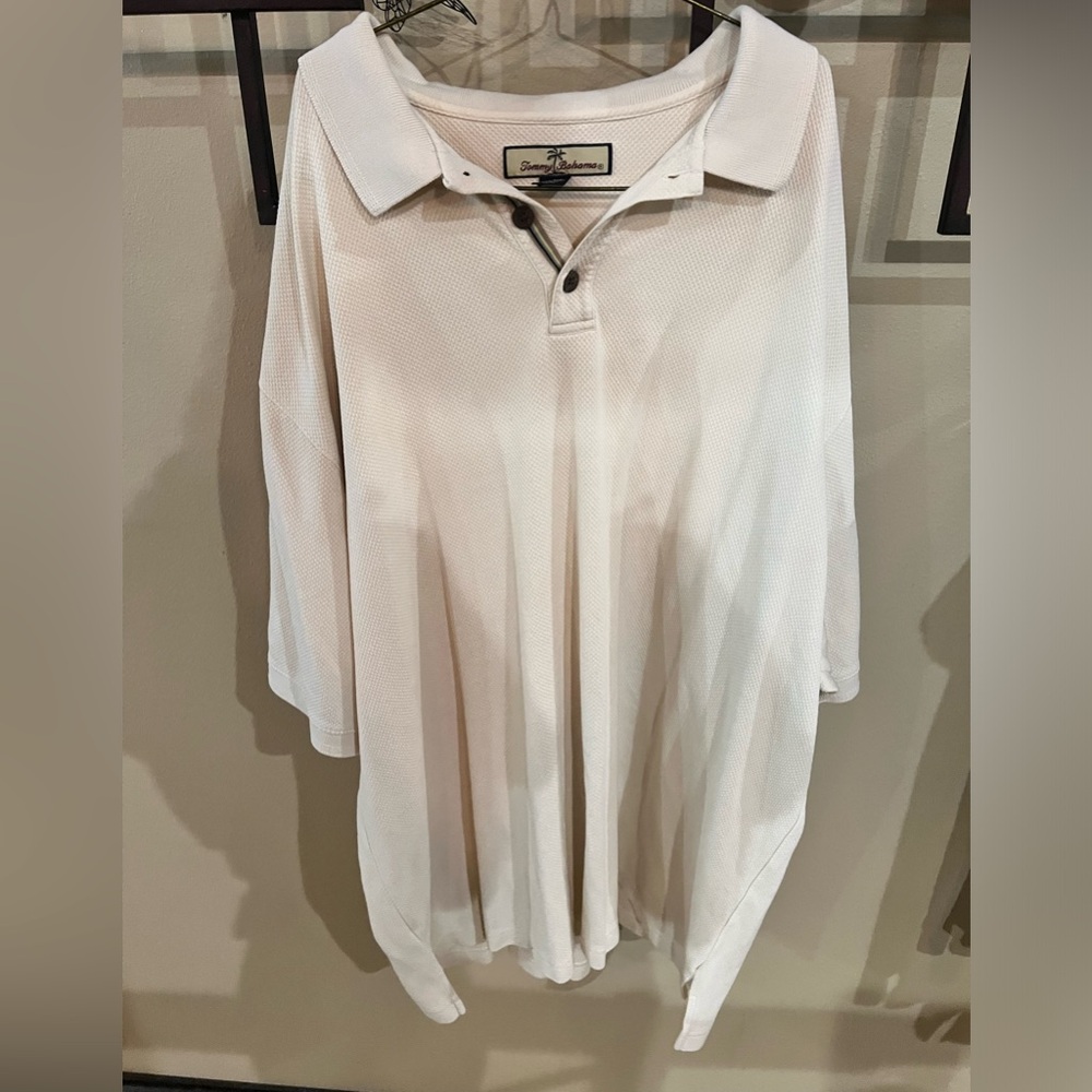 Men’s cream Tommy Bahama polo XXL